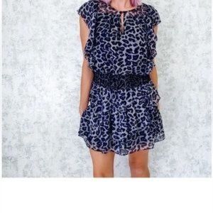 Ella Moss Smocked Waist Leopard Dress